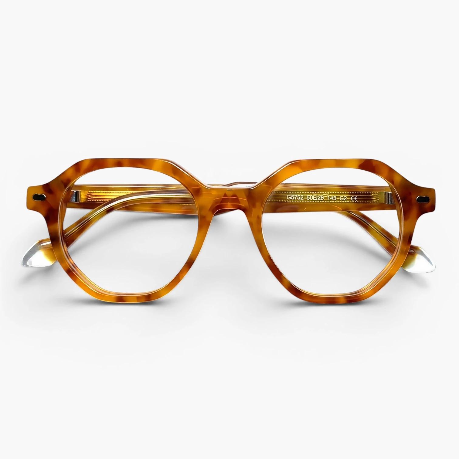 Lunettes rondes Luneti Romy couleur Blonde Havana - monture pliée