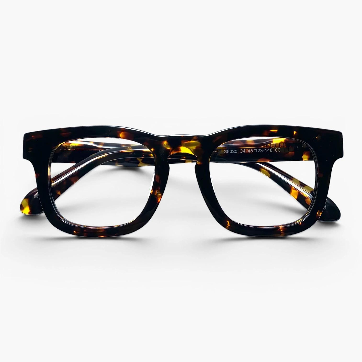 Lunettes carrée Luneti Emery couleur Havana Tortoise - monture pliée