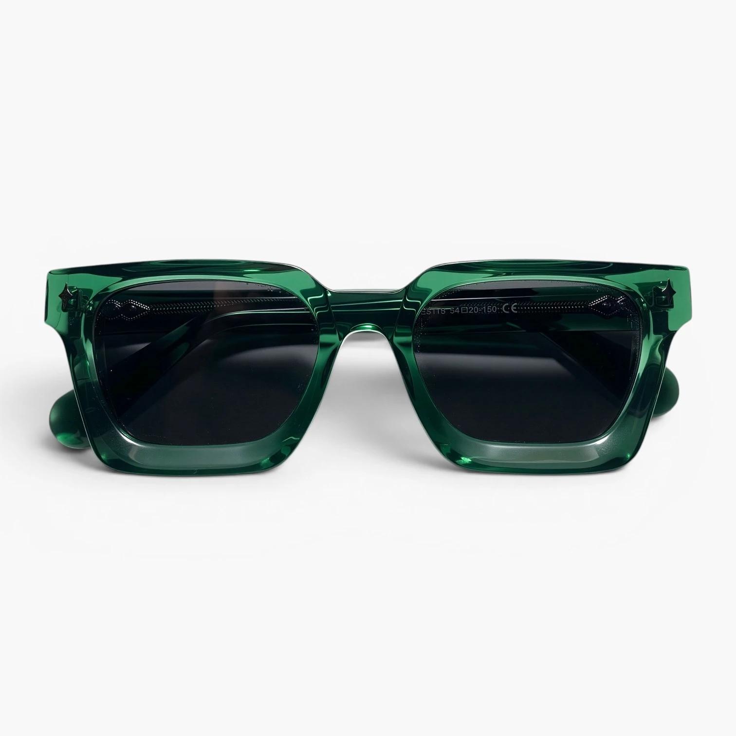 Lunettes géométriques Luneti Julie couleur Jade Green - monture pliée