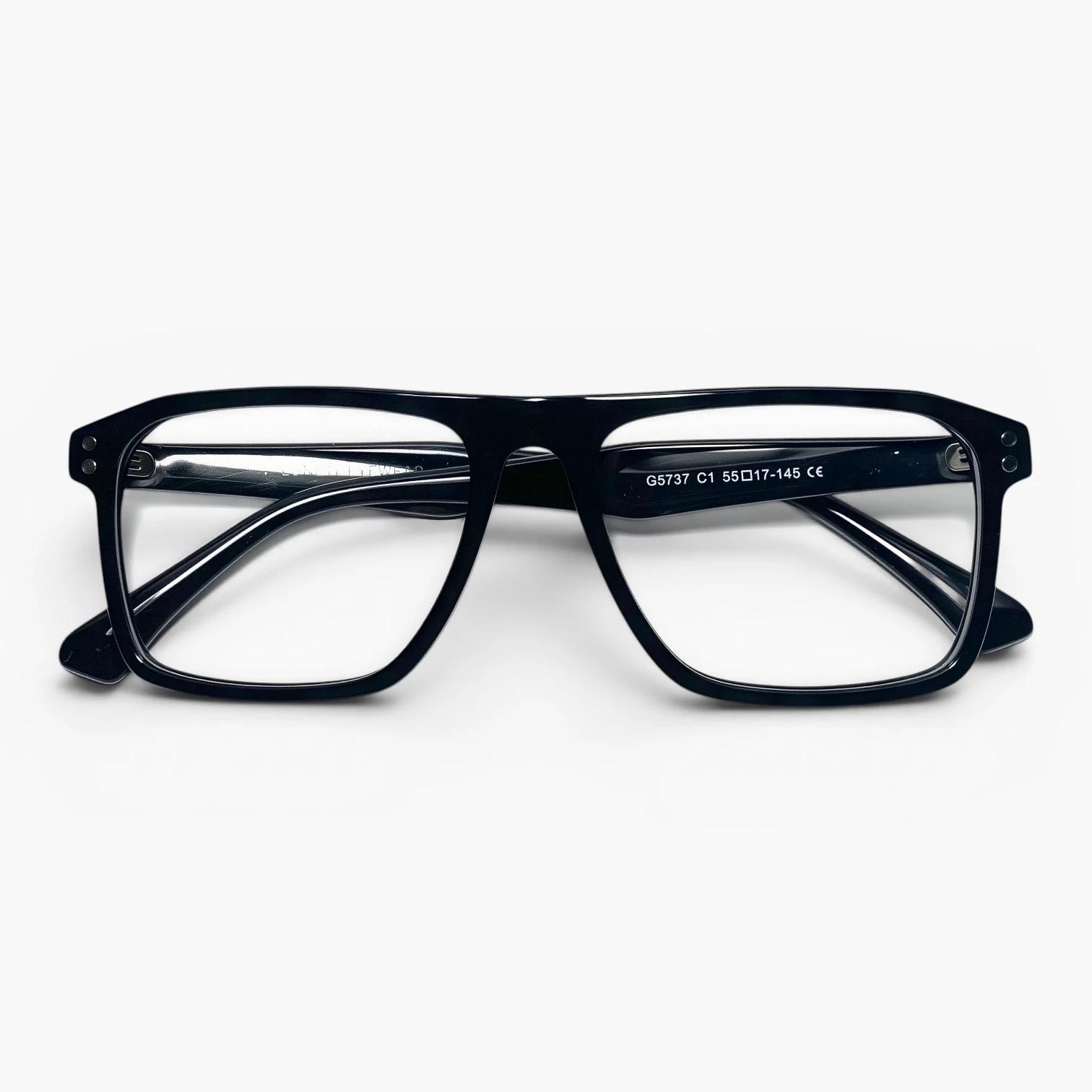 Lunettes rectangulaire Luneti Papi couleur Lacker Black -monture pliée