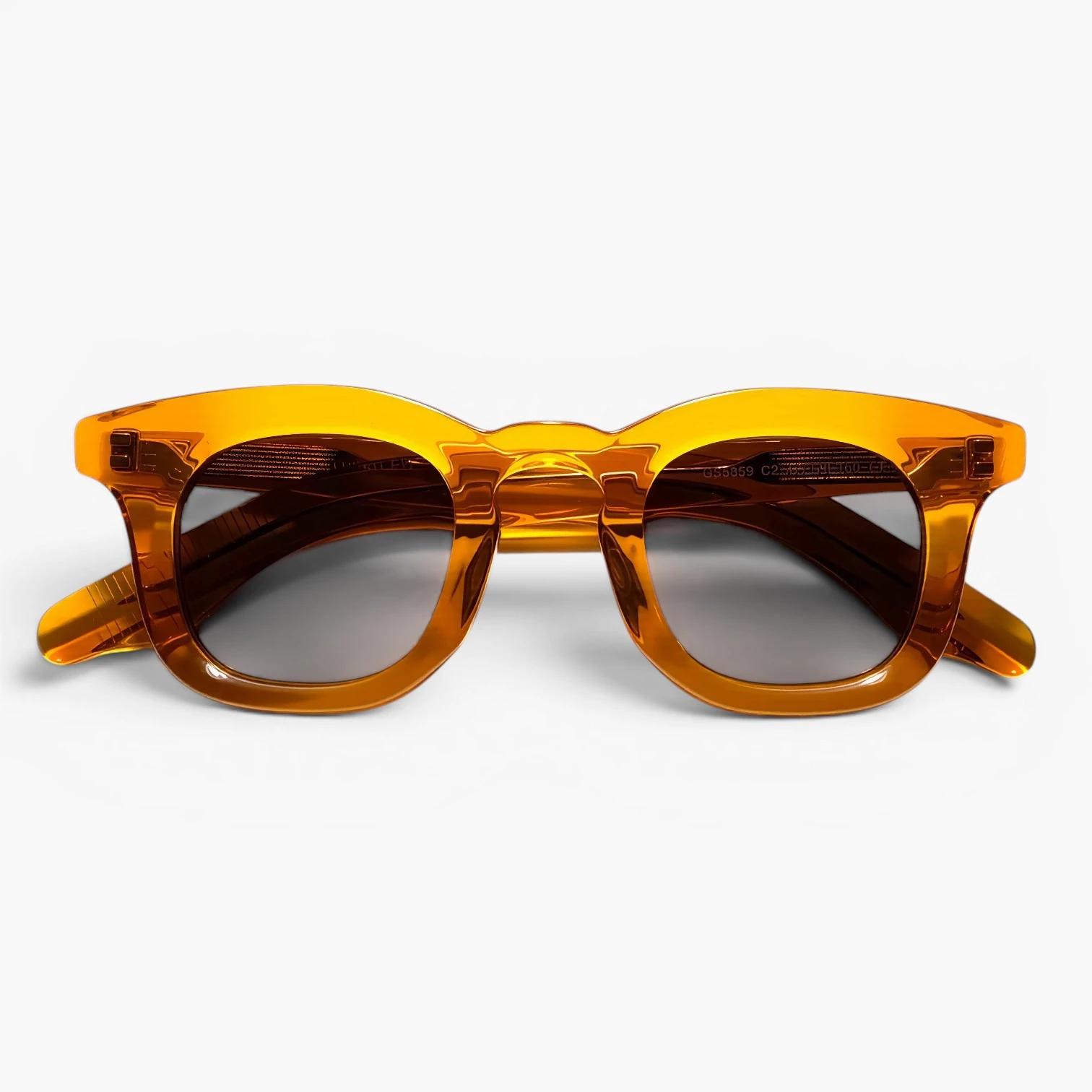 Lunettes carrées Luneti Taylor couleur Cognac Fire - monture pliée