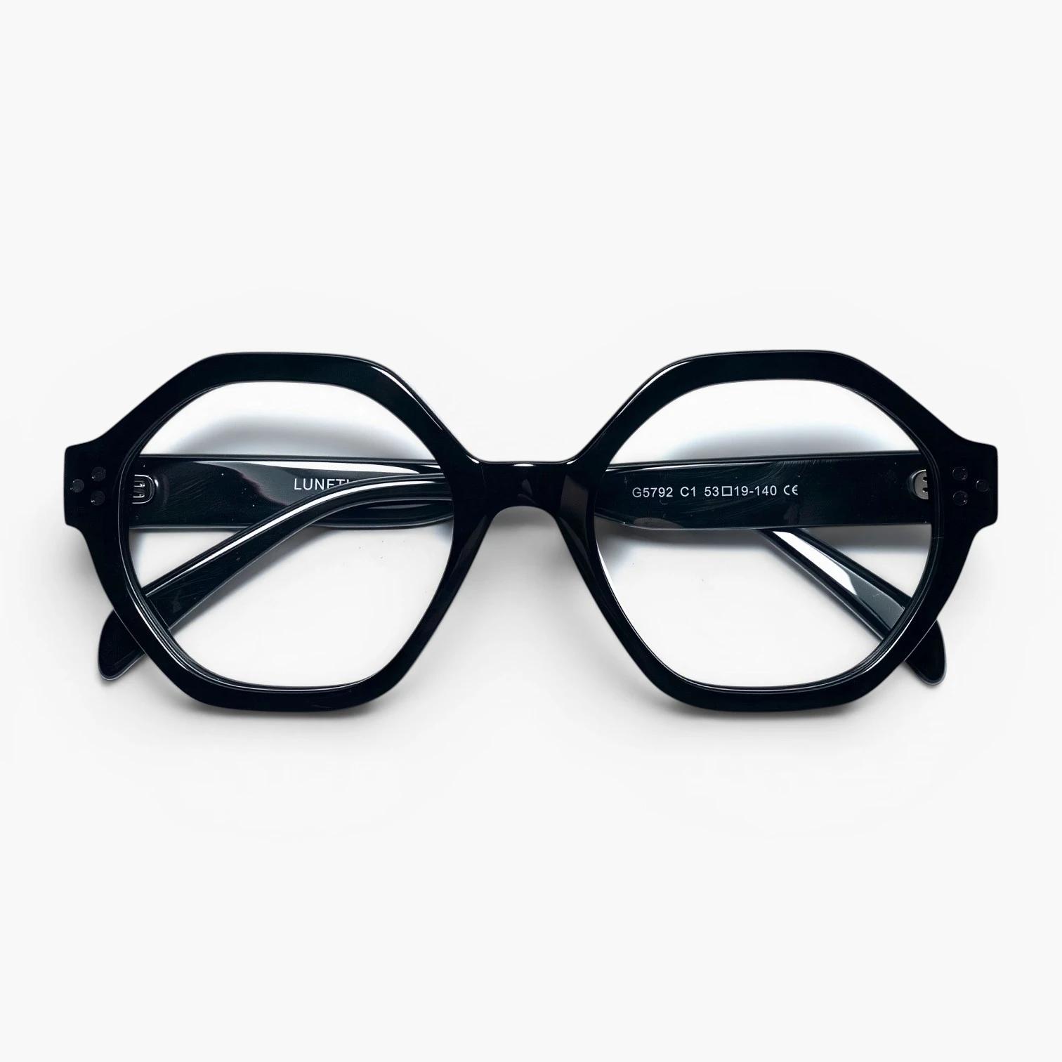 Lunettes géométriques Luneti Lucia couleur Lacker Black - monture pliée