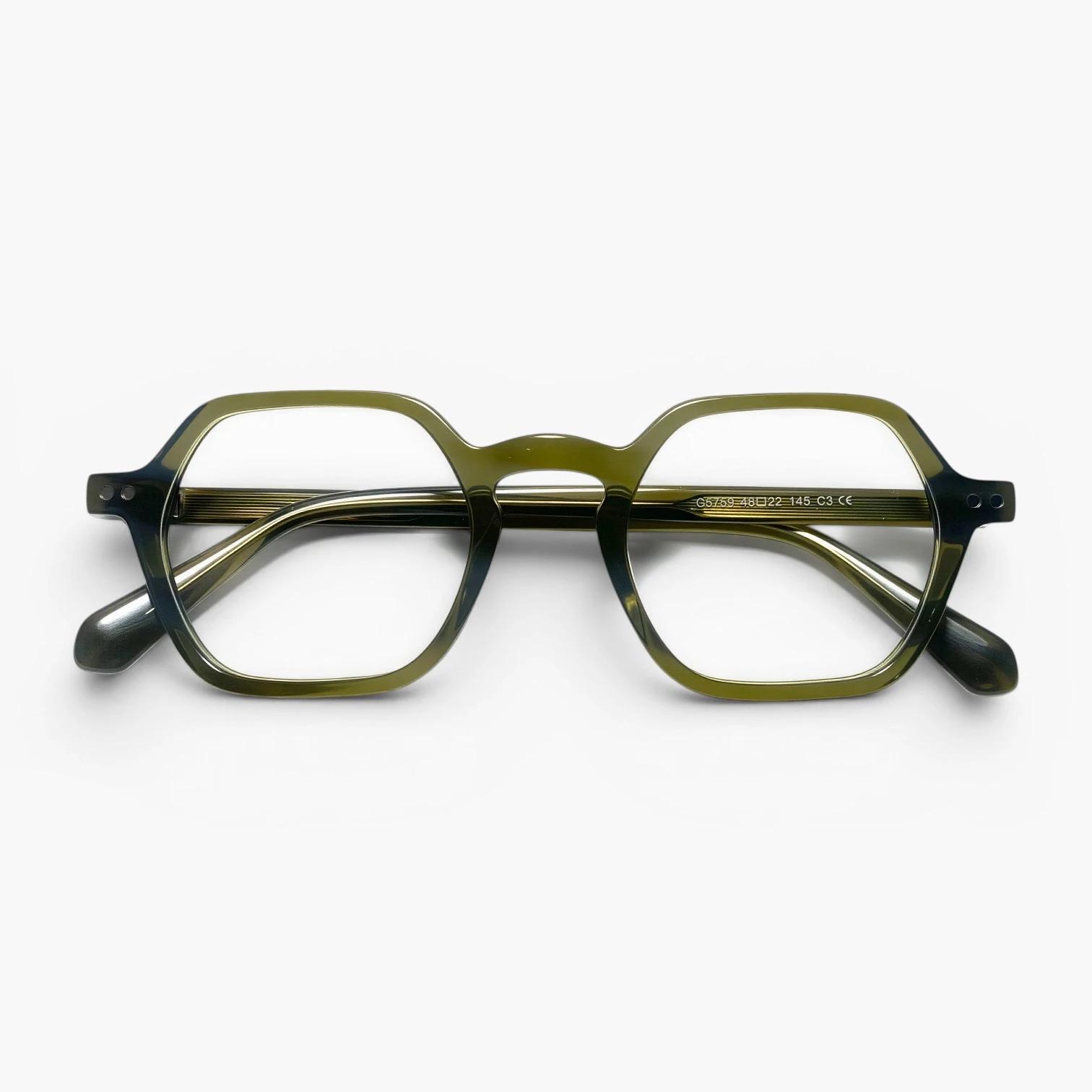 Lunettes géométriques Luneti Town couleur Cypress - monture pliée