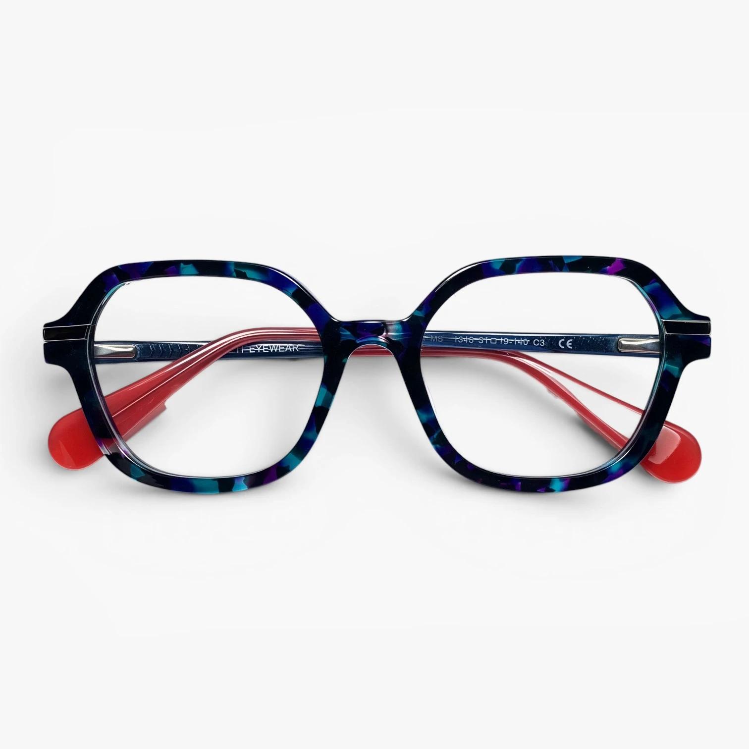 Lunettes géométriques Luneti Ronya couleur Scarlet Shell - monture pliée