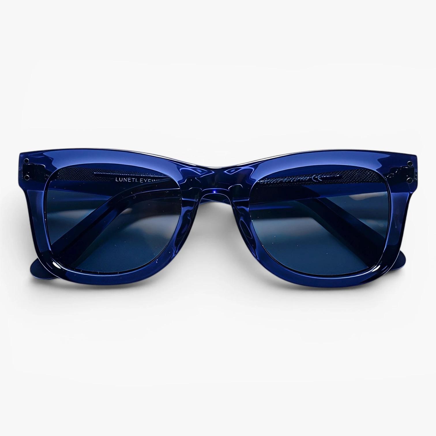 Lunettes rectangulaires Luneti Madly couleur Klein Blu - monture pliée